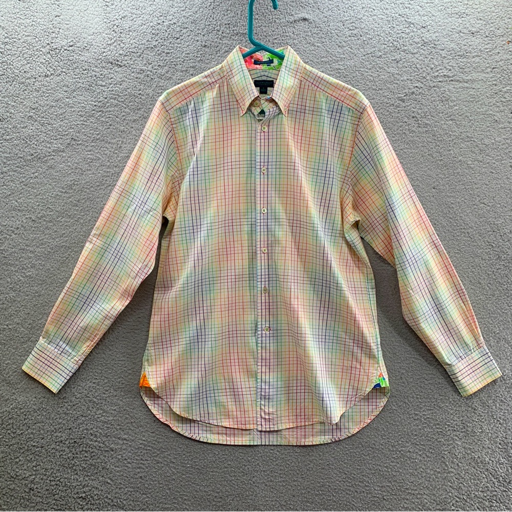 Lilly Pulitzer Palm Beach 100’s 2 Ply CottonLong Sleeve Button Up Colony Shirt S